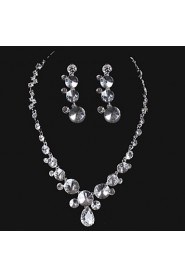 Elegant Design Alloy With Rhinestone Wedding/Special Occaision / Party Jewelry Set.