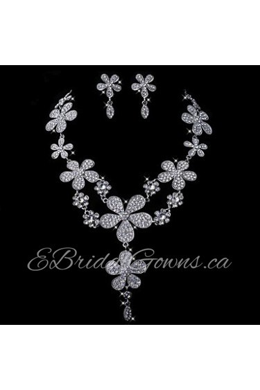 Jewelry Set Women's Anniversary / Wedding / Engagement / Birthday / Gift / Party / Special Occasion Jewelry Sets Alloy Rhinestone