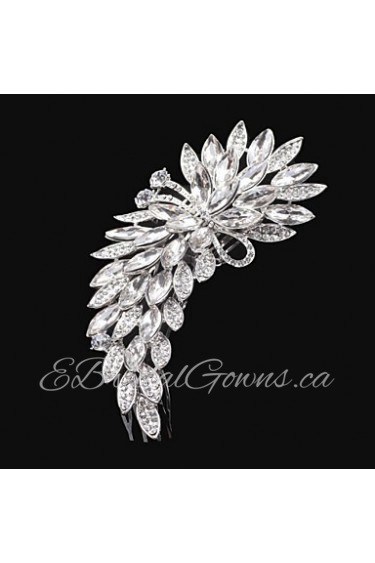 Flower style Women Alloy Hair Combs With Cubic Zirconia Wedding/Party Headpiece