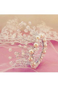 Bride's Crown Shape Crystal Rhinestone Wedding headwear 1 PC