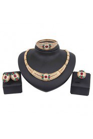 New fashion trendy gold plated (necklace,bracelet,earrings)jewelry sets