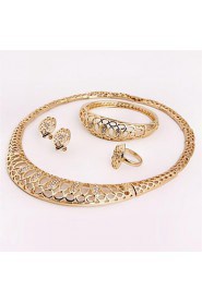 Fashion gold plated Necklace(Necklace, Earring, Bracelet, Ring) Jewelry Sets