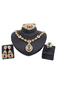 New fashion trendy gold plated (necklace,bracelet,earrings)jewelry sets