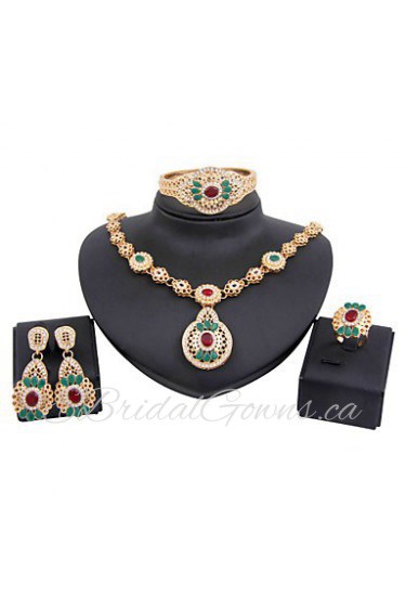 New fashion trendy gold plated (necklace,bracelet,earrings)jewelry sets