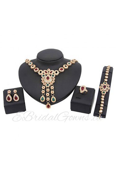 New fashion trendy gold plated (necklace,bracelet,earrings)jewelry sets