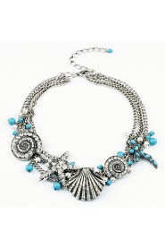 Luxurious Women's Imitation Pearl / Alloy / Rhinestone / Resin Necklace Pendant Necklaces