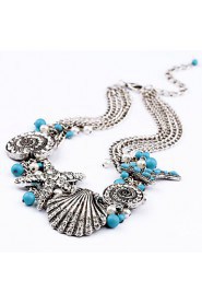 Luxurious Women's Imitation Pearl / Alloy / Rhinestone / Resin Necklace Pendant Necklaces