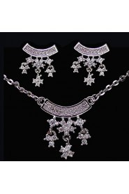 Gorgeous Platinum Plated With Cubic Zirconia Wedding/Special Occaision / Party Jewelry Set.