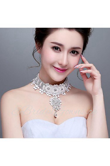 Korean Style Rhinestones/Titanium Wedding/Party Necklace