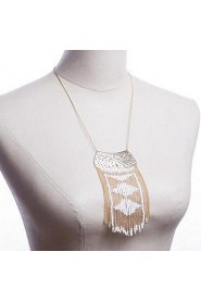 Brass with Tassel Fashion Necklace