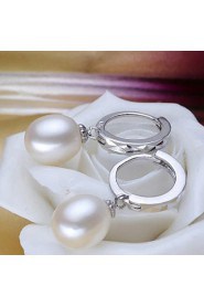 Drop Earrings Women's Silver/Pearl Earring