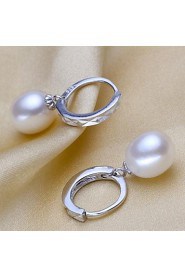 Drop Earrings Women's Silver/Pearl Earring