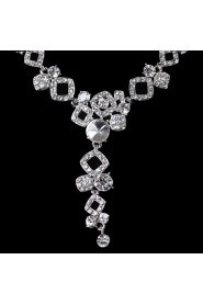 Elegant Design Alloy With Rhinestone Wedding/Special Occaision / Party Jewelry Set.