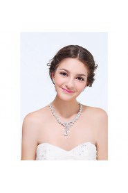 Jewelry Set Women's Anniversary / Wedding / Engagement / Birthday / Gift / Party / Daily / Special Occasion Jewelry Sets Silver / Alloy