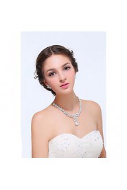 Jewelry Set Women's Anniversary / Wedding / Engagement / Birthday / Gift / Party / Daily / Special Occasion Jewelry Sets Silver / Alloy