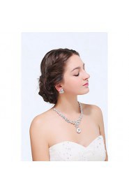 Jewelry Set Women's Anniversary / Wedding / Engagement / Birthday / Gift / Party / Daily / Special Occasion Jewelry Sets Silver / Alloy