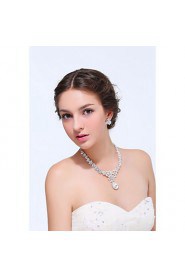 Jewelry Set Women's Anniversary / Wedding / Engagement / Birthday / Gift / Party / Daily / Special Occasion Jewelry Sets Silver / Alloy