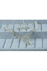 Jewelry Set Women's Anniversary / Wedding / Engagement / Birthday / Gift / Party / Daily / Special Occasion Jewelry Sets Silver / Alloy