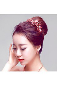 Red Luxurious Western Style Rhinestones Wedding/Party Headpieces
