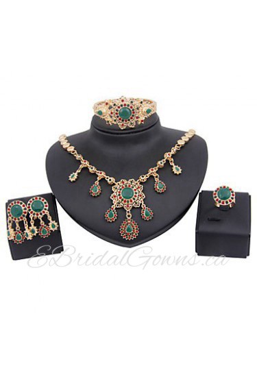 New fashion trendy gold plated (necklace,bracelet,earrings)jewelry sets