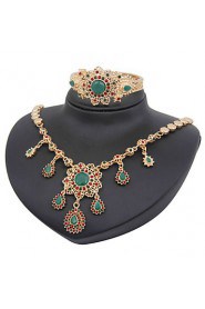 New fashion trendy gold plated (necklace,bracelet,earrings)jewelry sets