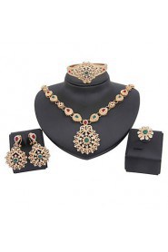 New fashion trendy gold plated (necklace,bracelet,earrings)jewelry sets