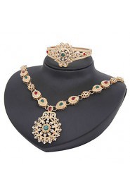 New fashion trendy gold plated (necklace,bracelet,earrings)jewelry sets