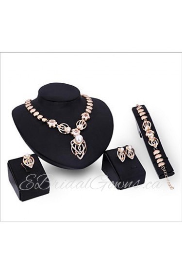 Women's Imitation Pearl / Alloy / Rhinestone Jewelry Set Imitation Pearl / Rhinestone