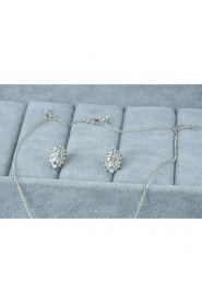 Jewelry Set Women's Anniversary / Wedding / Engagement / Birthday / Gift / Party / Daily / Special Occasion Jewelry Sets Silver / Alloy