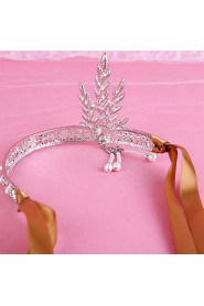 Bride's Leaves Rhinestone Imitation Pearl Forehead Wedding Headbands 1 PC