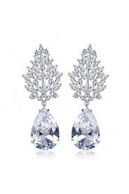 Teemi Wholesale Brand New Arrival Luxury Wedding Dinner Party Jewelry ACubic Zirconia Cluster Dangle Earring