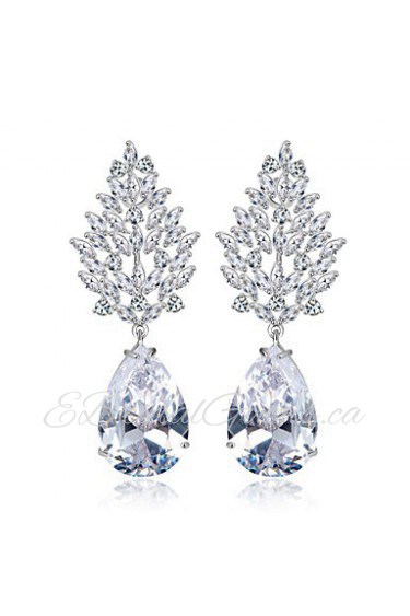 Teemi Wholesale Brand New Arrival Luxury Wedding Dinner Party Jewelry ACubic Zirconia Cluster Dangle Earring