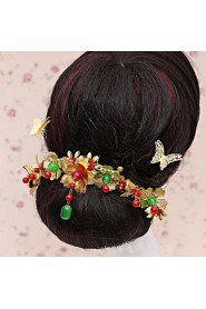 Bride's Flower Shape Beads Forehead Wedding Hair Combs Accessories 1 PC