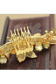 Bride's Flower Shape Beads Forehead Wedding Hair Combs Accessories 1 PC