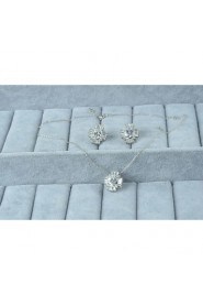 Jewelry Set Women's Anniversary / Wedding / Engagement / Birthday / Gift / Party / Daily / Special Occasion Jewelry Sets Silver / Alloy