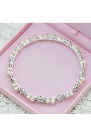 Elegant Rhinestones Titanium Wedding/Party Bridal Headpieces with Imitation Pearls