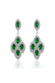 Drop Earrings Women's Vermeil/Brass Earring Cubic Zirconia