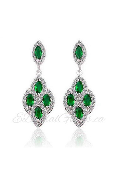 Drop Earrings Women's Vermeil/Brass Earring Cubic Zirconia