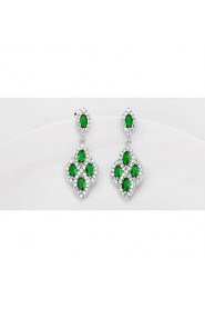 Drop Earrings Women's Vermeil/Brass Earring Cubic Zirconia