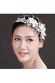 Fashion Women Tulle/Polyester Handwork Weave Headbands With Crystal/Rhinestone Wedding/Party Headpiece