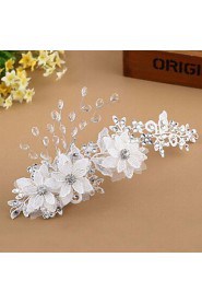 Fashion Women Tulle/Polyester Handwork Weave Headbands With Crystal/Rhinestone Wedding/Party Headpiece