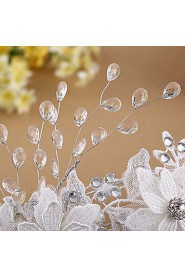 Fashion Women Tulle/Polyester Handwork Weave Headbands With Crystal/Rhinestone Wedding/Party Headpiece