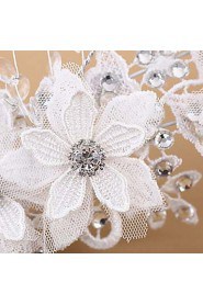 Fashion Women Tulle/Polyester Handwork Weave Headbands With Crystal/Rhinestone Wedding/Party Headpiece