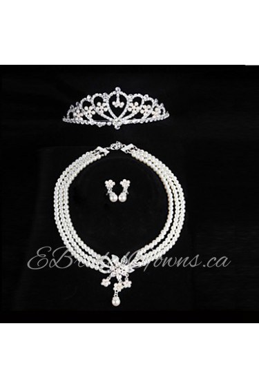 Jewelry Set Women's Anniversary / Wedding / Engagement / Birthday / Party / Special Occasion Jewelry Sets Alloy Crystal / Imitation Pearl