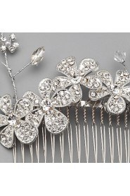 Women's / Flower Girl's Rhinestone / Crystal / Alloy / Imitation Pearl Headpiece-Wedding / Special Occasion / Casual Hair Combs / Flowers
