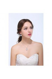 Jewelry Set Women's Anniversary / Wedding / Engagement / Birthday / Gift / Party / Daily / Special Occasion Jewelry Sets Silver / Alloy