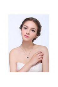 Women's Silver Alloy Cubic Zirconia Jewelry Set