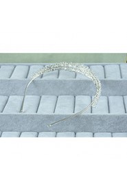 Women's Sterling Silver / Alloy Headpiece-Wedding / Special Occasion / Casual Headbands 1 Piece Clear Flower