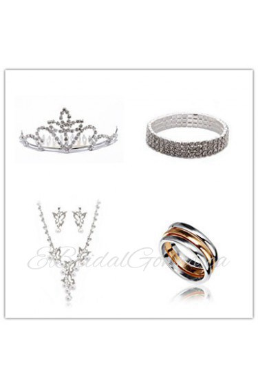 Wedding Suit(Headdress & Necklace & Earrings & Bracelet & Ring)