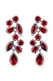 Elegant Platinum Plated Cubic Zirconia Earrings More Colors(Lengte*Width 39mm*14mm)